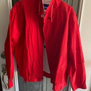 Men's Vintage London Fog Red White & Blue Windbreaker Jacket Size Large Reg